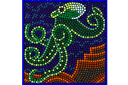 Pochoirs avec motifs carrés - Grande pieuvre (mosaïque)