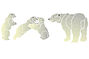 Pochoirs avec des animaux - Ours polaires