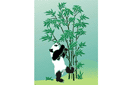 Pochoirs avec feuilles et branches - Panda et bambou 2
