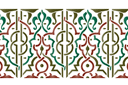 Pochoirs avec motifs arabes - Bordure Arabesque 25