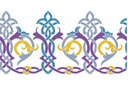 Pochoirs avec motifs arabes - Bordure Arabesque 02