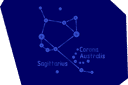 Pochoirs sur l'espace et les étoiles - Constellation Sagittaire et Couronne