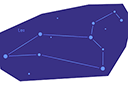 Pochoirs sur l'espace et les étoiles - Constellation Lion