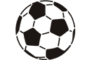 Pochoirs avec différents objets et articles - Ballon de football