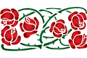 Pochoirs avec jardin et roses sauvages - Rose épineuse