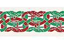 Pochoirs avec motifs celtiques - Serpents tissés