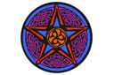 Pochoirs avec motifs celtiques - Pentagramme celtique 96
