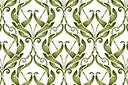 Pochoirs avec motifs répétitifs - Papier peint à partir de couronnes d'herbes