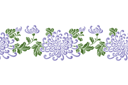 Pochoirs pour bordures avec plantes - Bordure de chrysanthème chinois
