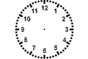 Pochoirs avec différents objets et articles - Cadran d'horloge 2