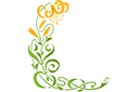 Pochoirs floraux par petits lots - Lys en fleurs. Paquet de 4 pièces.