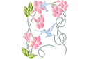 Pochoirs avec jardin et fleurs sauvages - Fleurs de cloche et colibris