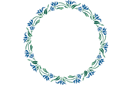 Pochoirs ronds - Cercle de fleurs 43