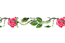 Pochoirs pour bordures avec plantes - Rose épineuse