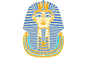 Pochoirs de style égyptien - Le masque de Toutankhamon