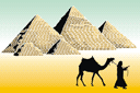Pochoirs de style égyptien - Pyramides égyptiennes