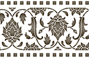 Pochoirs à motifs classiques - Bordure anglaise 114