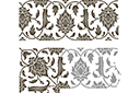 Sets de pochoirs de même style - Bordure anglaise et coin 114