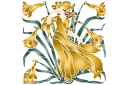 Pochoirs des styles Art nouveau et Art déco - Le Cortège de Flora - Narcisse