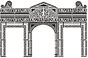 Pochoirs avec les points de repère d'Ephèse - Colonnade