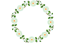 Pochoirs avec jardin et fleurs sauvages - Un anneau de marguerites luxuriantes
