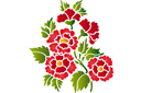 Pochoirs avec jardin et fleurs sauvages - Bouquet décoratif 031а