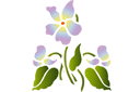 Pochoirs floraux par petits lots - Violet 70. Paquet de 6 pcs.