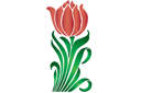 Pochoirs avec jardin et fleurs sauvages - Grande tulipe