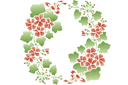 Pochoirs ronds - Médaillon de géranium