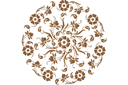 Pochoirs ronds - Médaillon fleur 22
