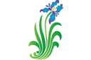Pochoirs avec jardin et fleurs sauvages - Iris 24