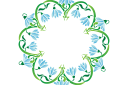 Pochoirs avec jardin et fleurs sauvages - Petit cercle de perce-neige