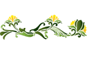 Pochoirs avec jardin et fleurs sauvages - Fleurs jaunes 38c