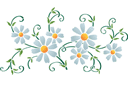 Pochoirs avec jardin et fleurs sauvages - Motif camomille 43