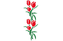 Pochoirs pour bordures avec plantes - Tulipes 2