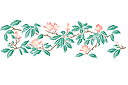 Pochoirs avec jardin et fleurs sauvages - Magnolia