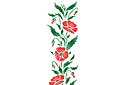 Pochoirs avec jardin et fleurs sauvages - Bordure coquelicot