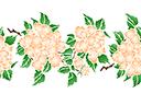 Pochoirs pour bordures avec plantes - Gros chrysanthèmes B