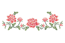 Pochoirs avec jardin et fleurs sauvages - Motif pivoine