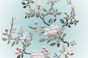 Pochoirs avec jardin et fleurs sauvages - Magnolia en fleurs