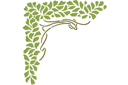 Pochoirs avec feuilles et branches - Coin vert
