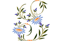 Pochoirs avec jardin et fleurs sauvages - Cloche motif fleurs 93