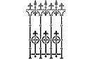 Pochoirs avec des éléments de jardin - Clôture 2