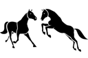 Pochoirs avec des animaux - Deux chevaux 3b