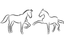 Pochoirs avec des animaux - Deux chevaux 5a