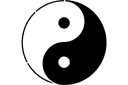 Pochoirs de style oriental - le yin et le yang