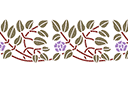 Pochoirs pour bordures classiques - Rose musquée moderne 17b