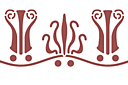 Pochoirs pour bordures classiques - Bordure Art Nouveau 088