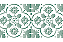 Pochoirs pour bordures classiques - Fleurs médiévales - bordure