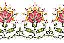 Pochoirs de style oriental - Fleurs turques